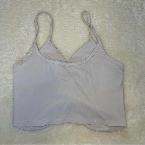 Aritzia White Crop Tie Top - Picture 2 of 2